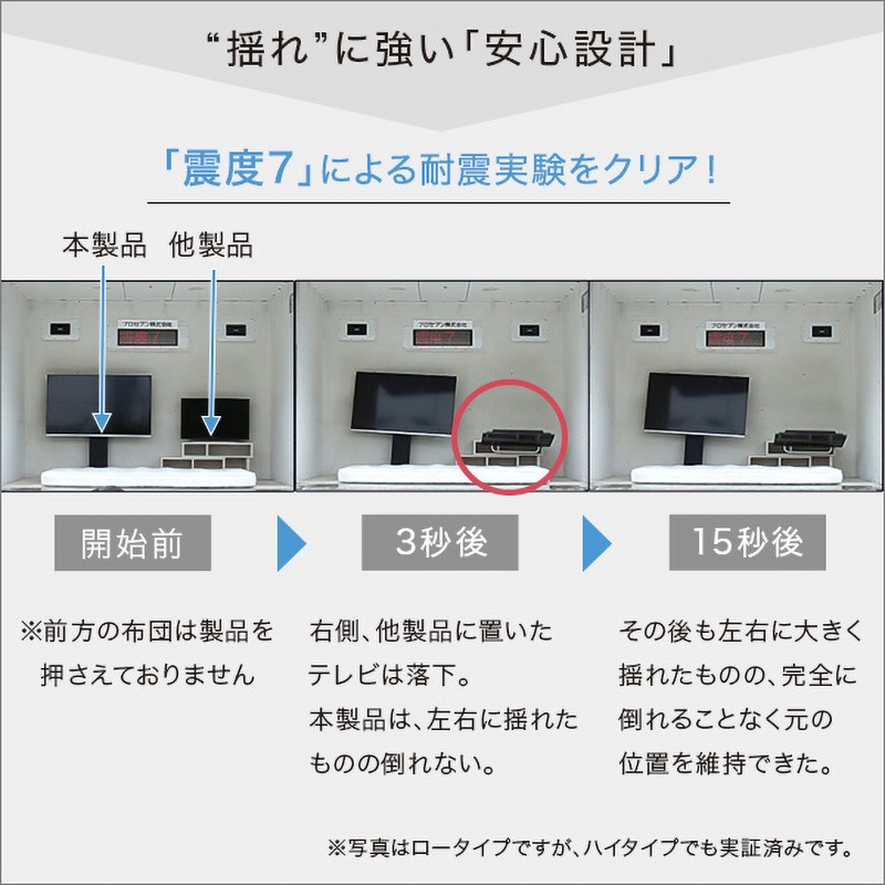 テレビ台 壁寄せ ハイタイプ (対応目安32-55) スイング式 高さ