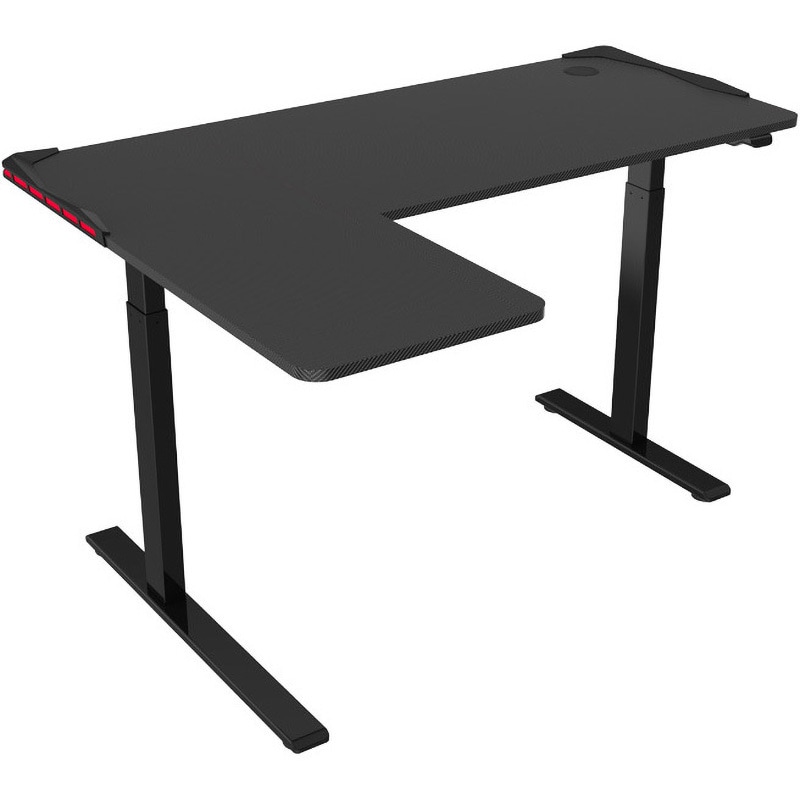 GT1LJA 電動昇降 ゲーミングデスク FlexiSpot ブラック 幅1406mm