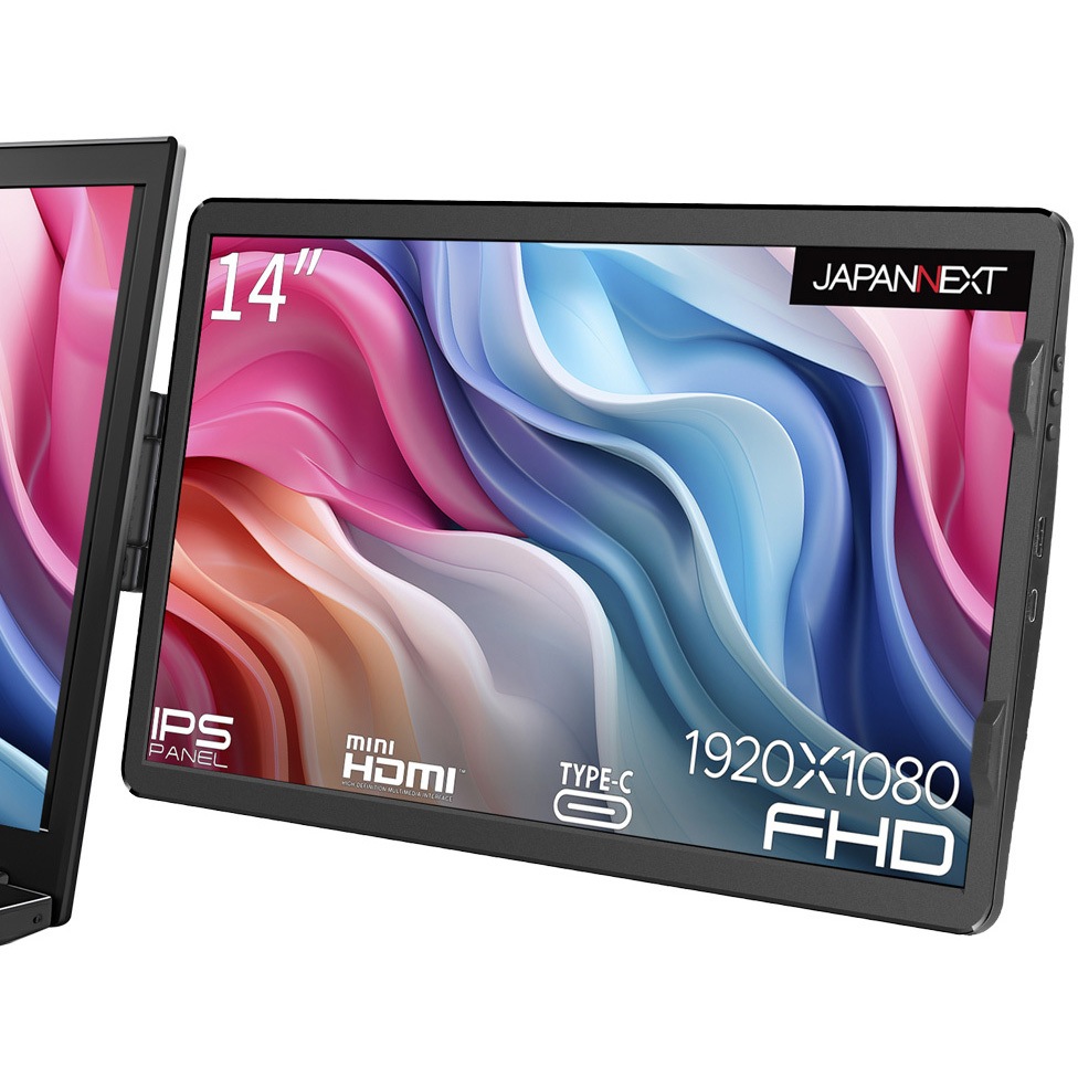 JN-MDO-IPS140FHD 14型/1920×1080/miniHDMI×1、TypeC×1/ブラック