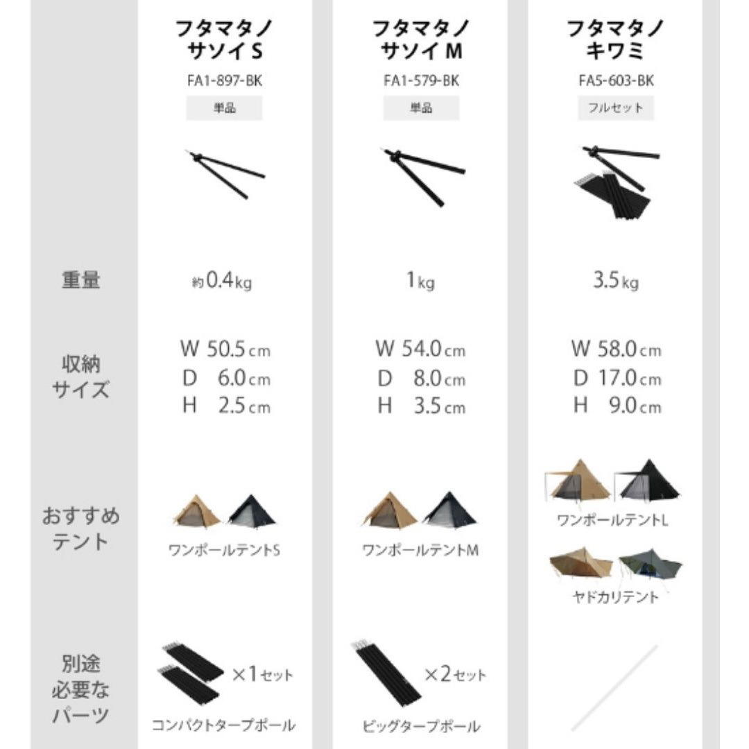 DOD フタマタノサソイ ビッグタープポール セット ワンポールテントに】DODフタマタノサソイM＋ビッグタープポール