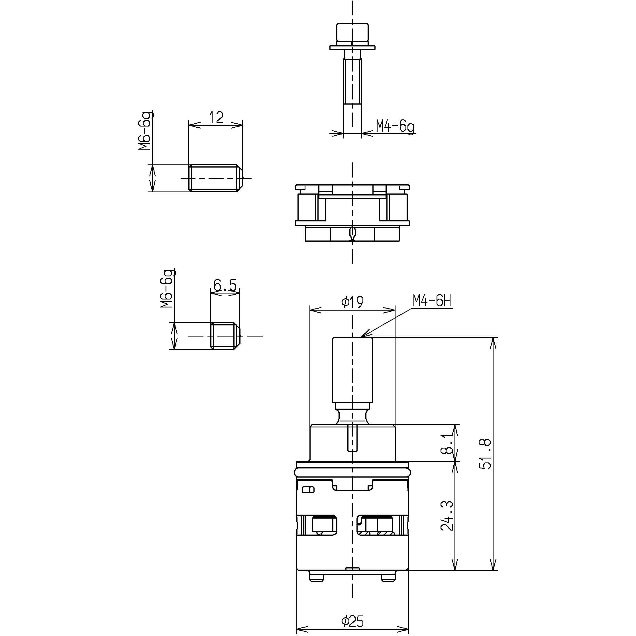 THF34RN シングルバルブ部(上げ吐水用、エコシングル用) 1個 TOTO