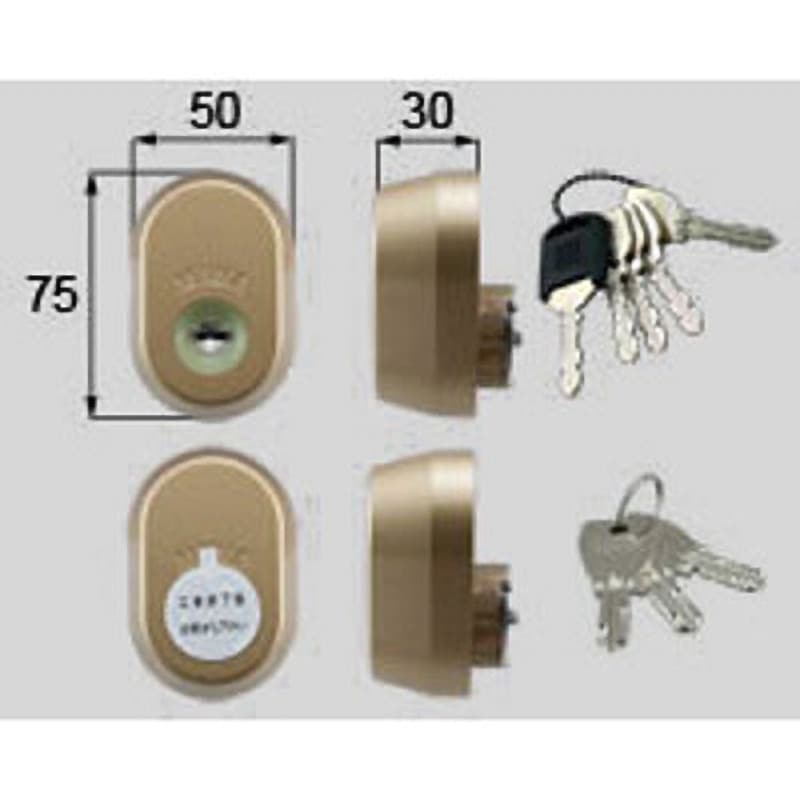 プッシュプルハンドル用(PS)シリンダセット (40mm)ドア用 新日軽(LIXIL