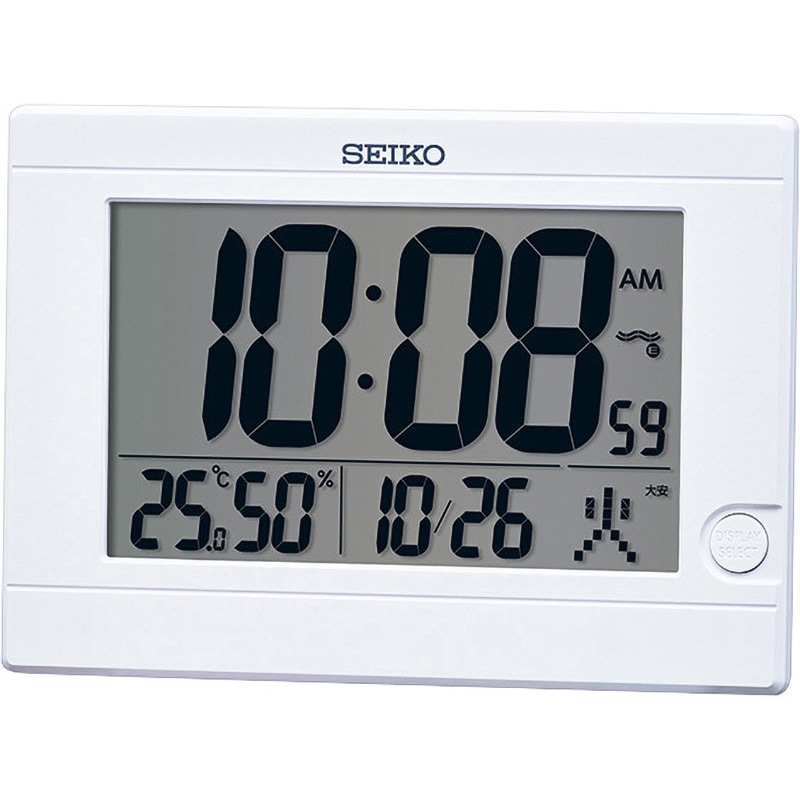 SQ447W 掛置兼用デジタル電波時計 セイコー(SEIKO) カレンダー2099年までのフルオート