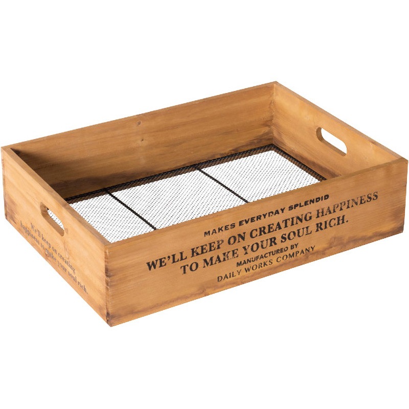 Hiro's wood works 在庫品 THEBOX基本サイズ デイリーワークスウッドメッシュボックス HEADS(ヘッズ) 置き物