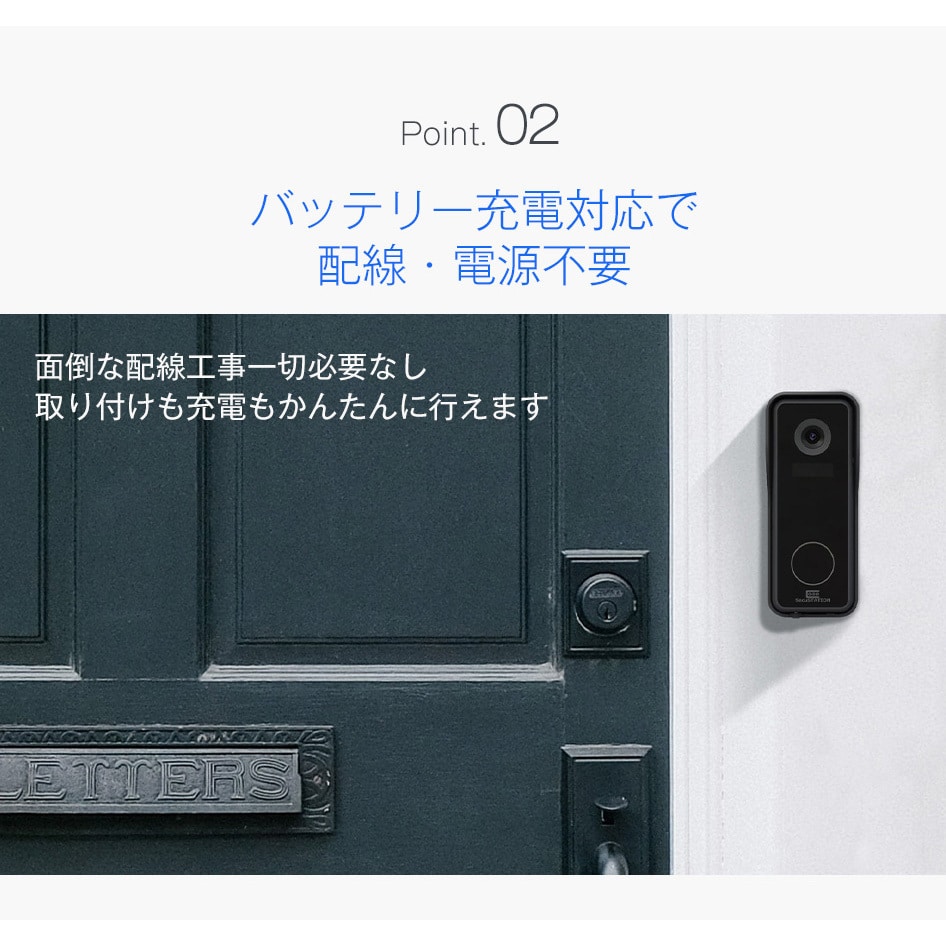 SC-MI73-32GB SecuSTATION インターホン ワイヤレスドアホン SecuSTATION 265万画素 屋内外用 -  【通販モノタロウ】