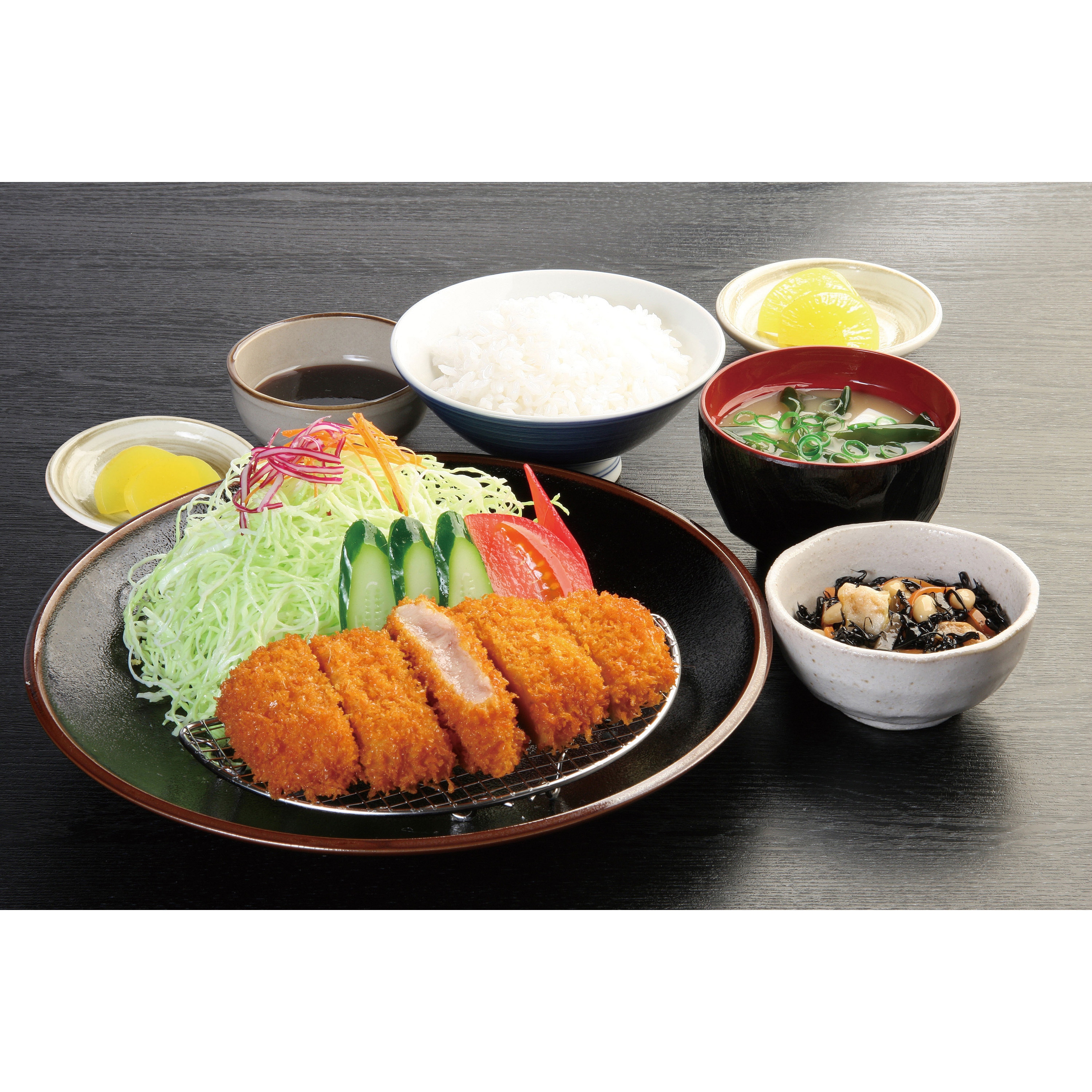 10-05 とんかつ定食 食品サンプル(定食) 1点 いわさき 【通販モノタロウ】