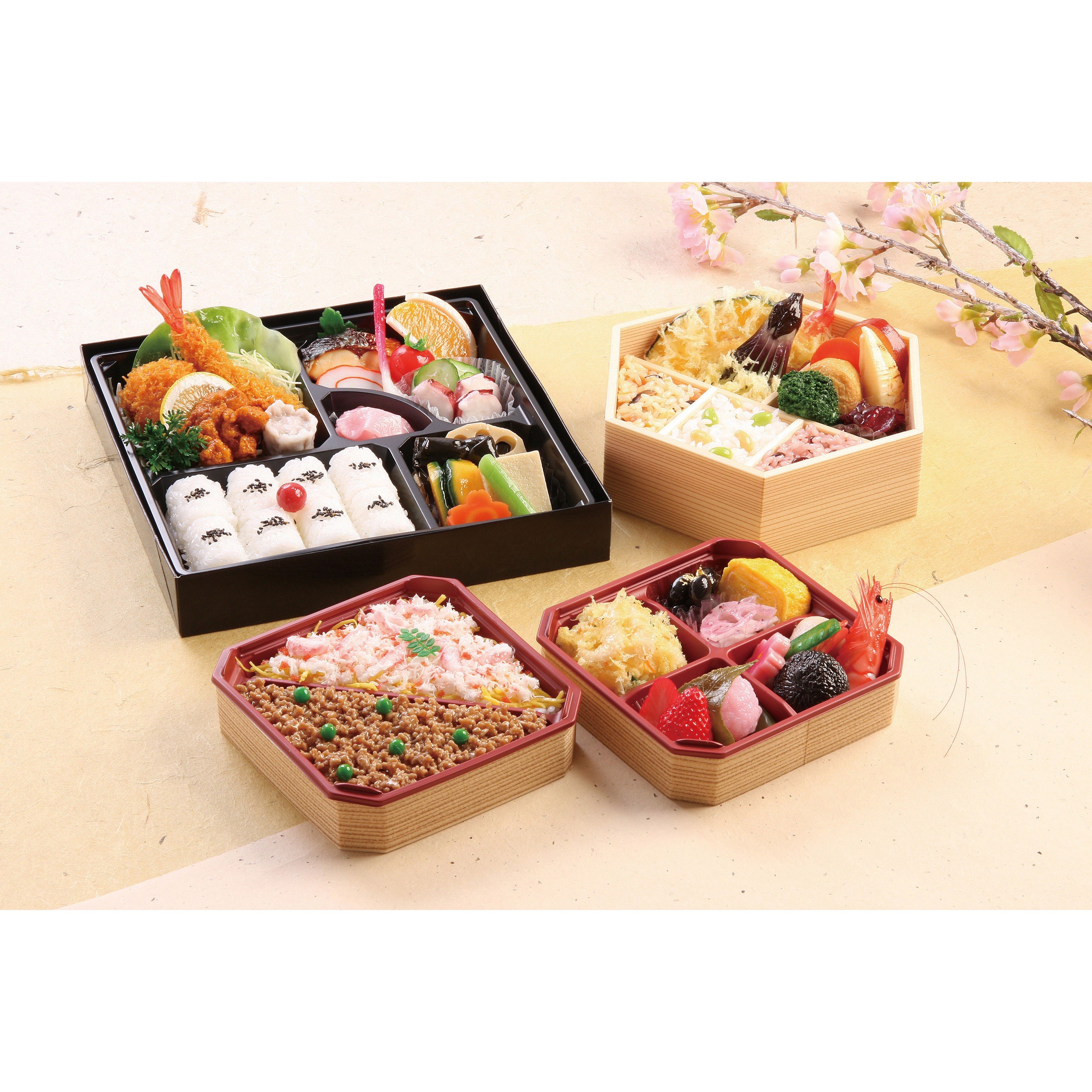 09-01 幕の内弁当(結び昆布・焼さば) 食品サンプル(弁当・丼) 1点 