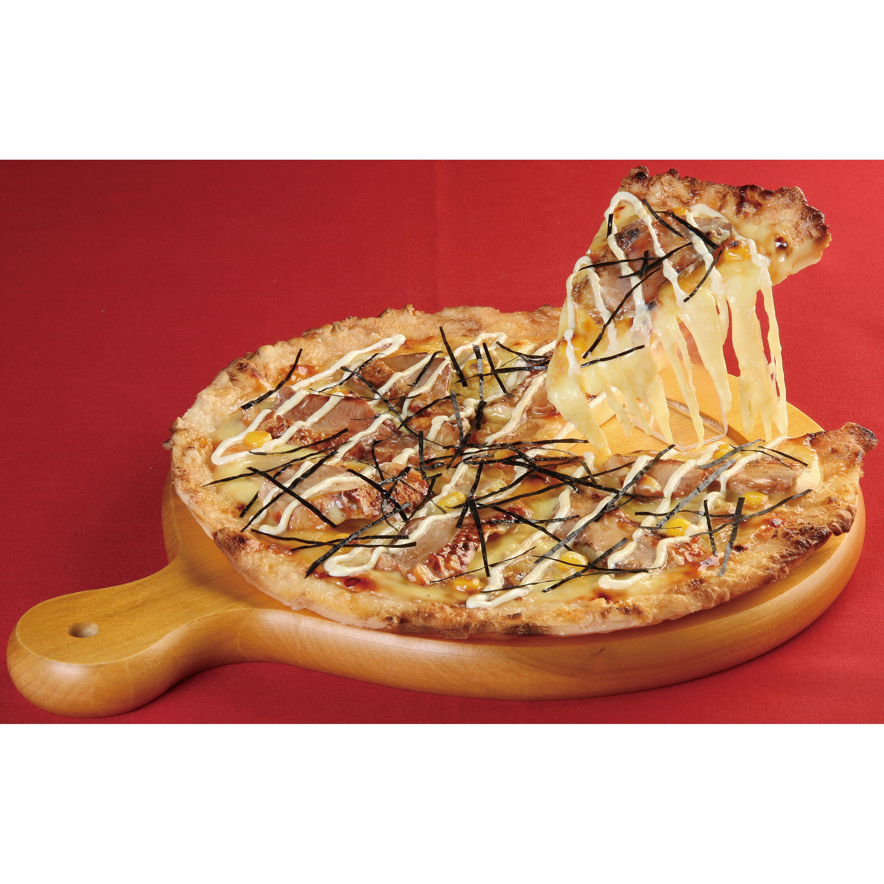 04-08 照焼チキンのピザ 食品サンプル(パスタ・ピザ) 1点 いわさき