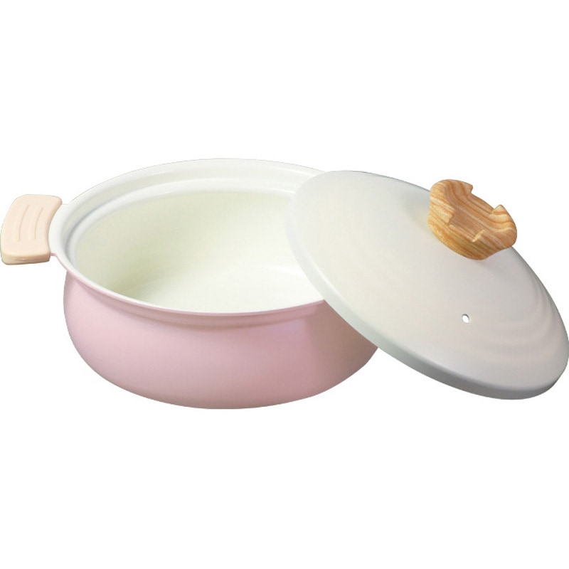 色ピンク サイズ20cm パール金属 うまみ 無水鍋 20cm 鍋蓋付 IH