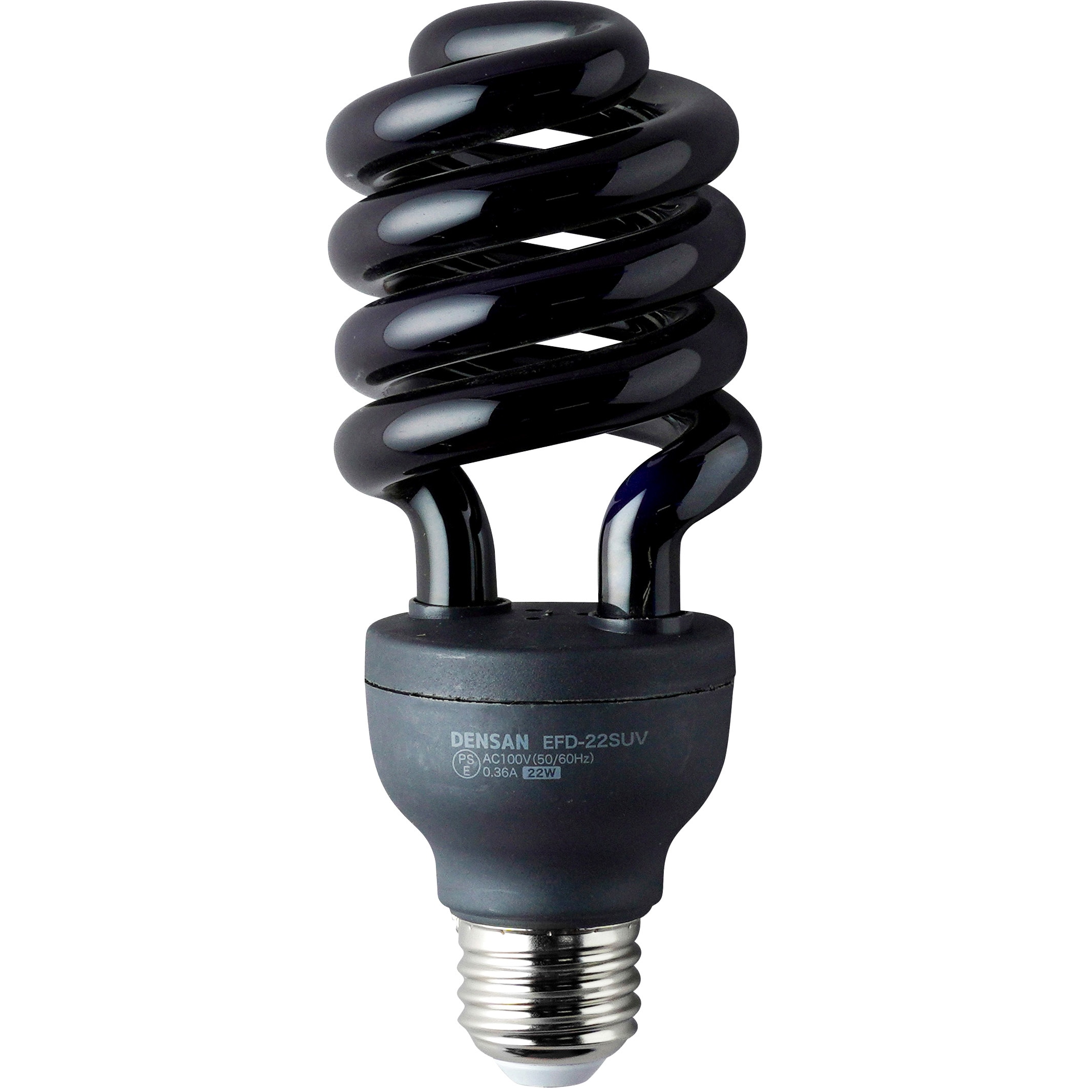 EFD-22SUV 電球形蛍光ランプ(スパイラル型) ブラックライト 1個 DENSAN