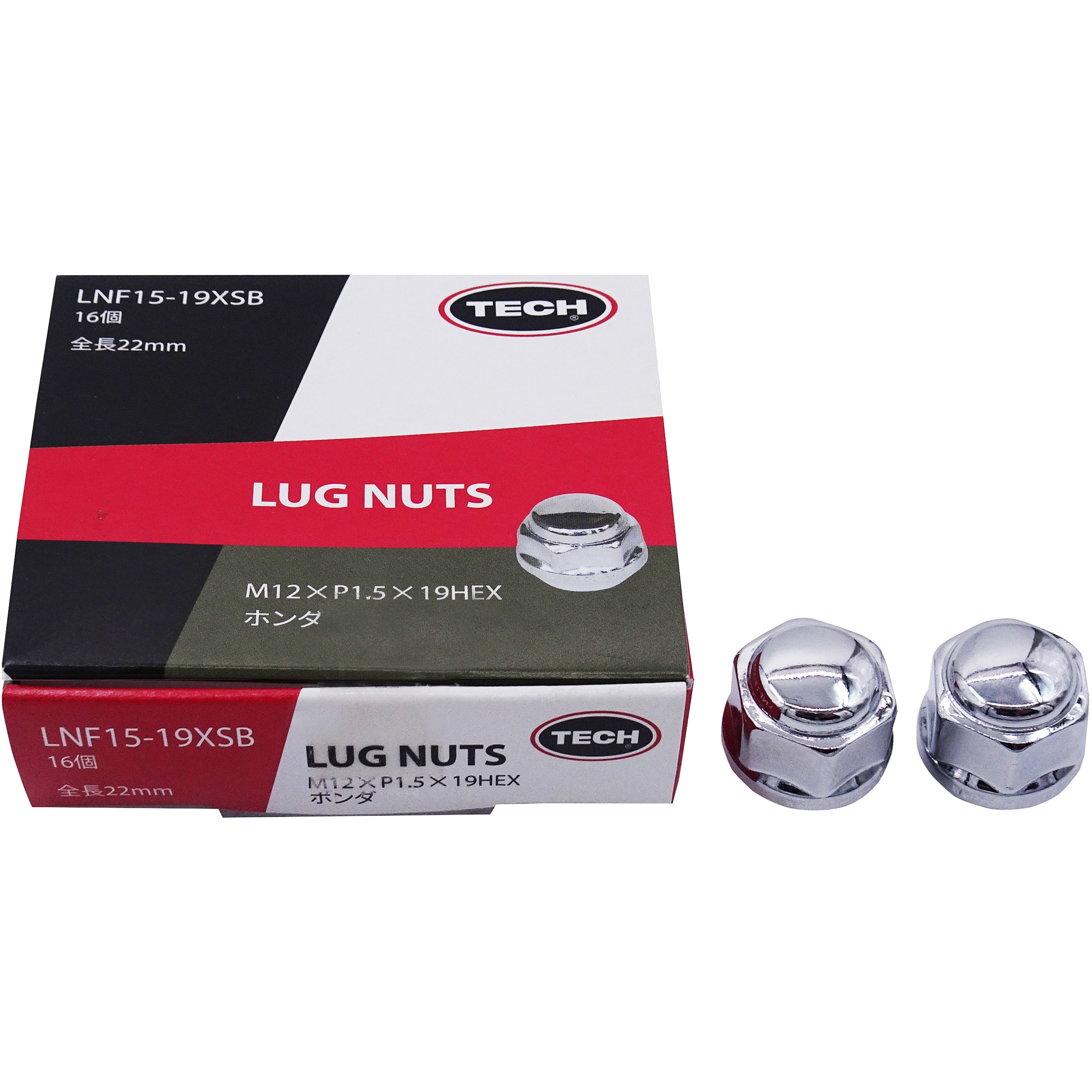 LNF15-19XSB ショートナット TECH 対辺19mm全長22mm 1箱(16個) LNF15