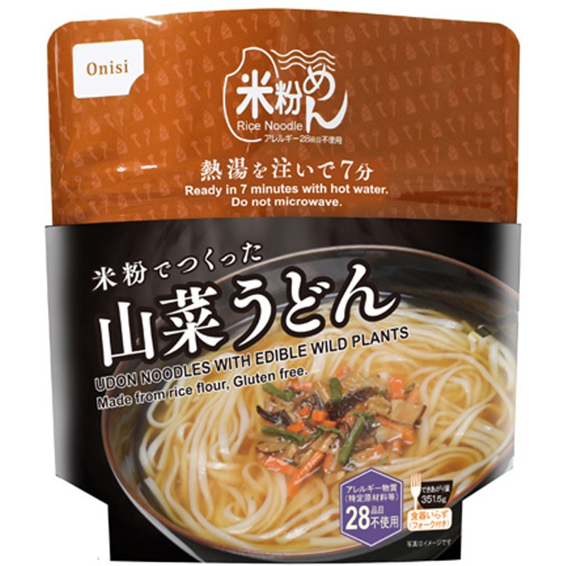 4025 米粉でつくった山菜うどん 尾西食品 賞味期限5年