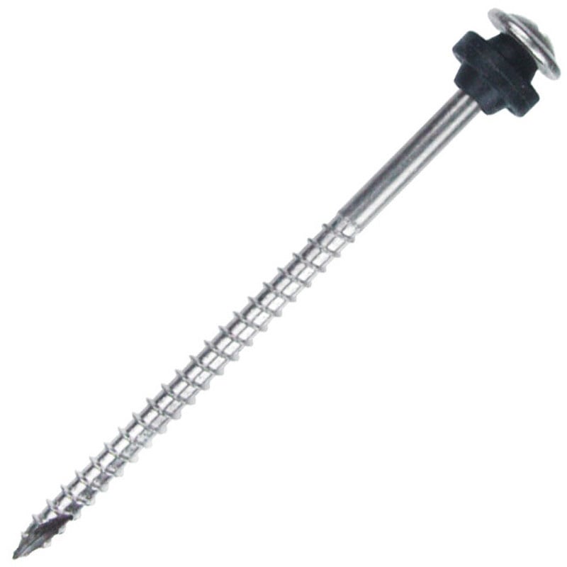 71W0110 ステンレス 瓦用Wパッキンビス 若井産業 材質SUSXM7 呼び径4.2mm全長110mm 1袋(100本) 5,014円