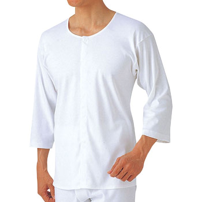 グンゼ 愛情らくらく 7分袖クリップシャツ グンゼ 肌着 利用者用