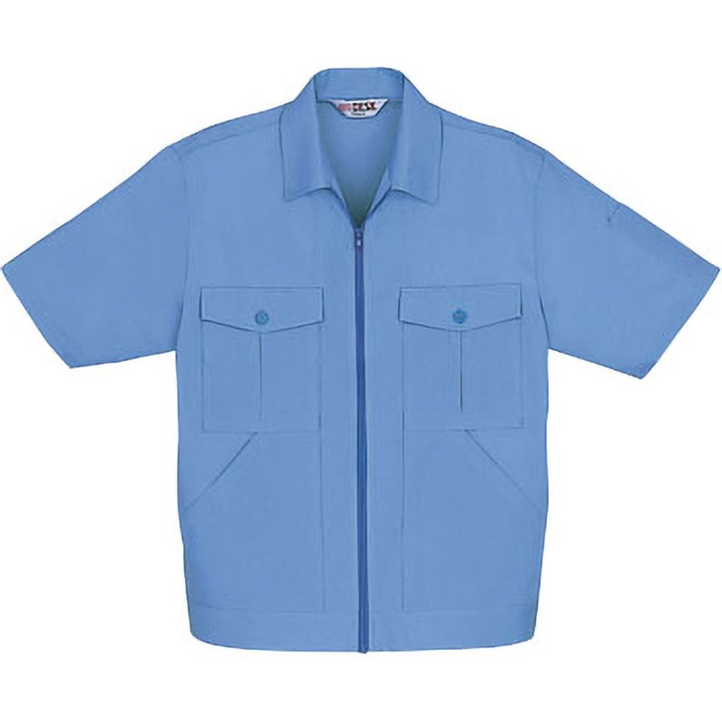 937 937 半袖ジャンパー 自重堂 サワークロス ブルー色 LL着丈65cm