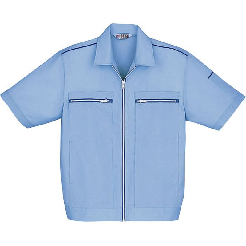 942 942 半袖ジャンパー 自重堂 サワークロス サックス色 S着丈56cm