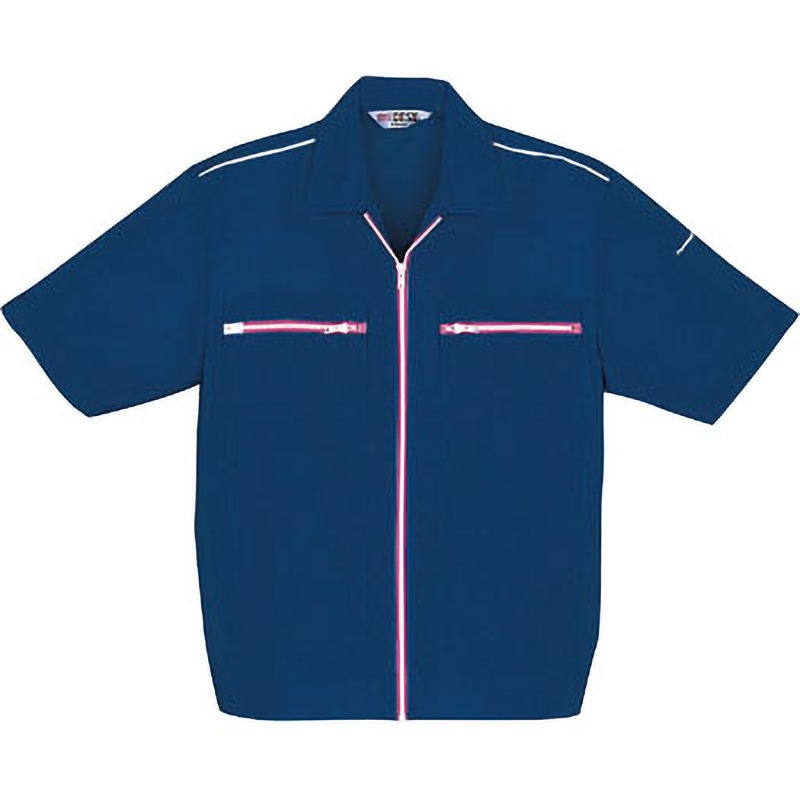 942 942 半袖ジャンパー 自重堂 サワークロス ネービー色 S着丈56cm