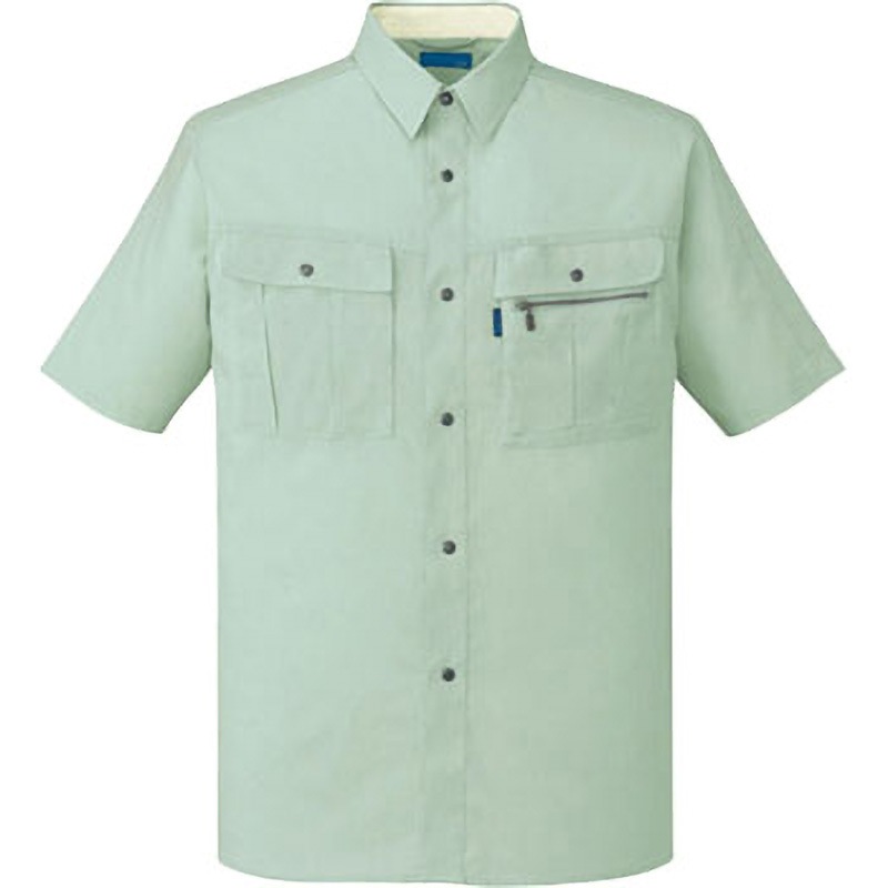 46014 46014 半袖シャツ 自重堂 VPパルパートロ アースグリーン色 サイズ6L