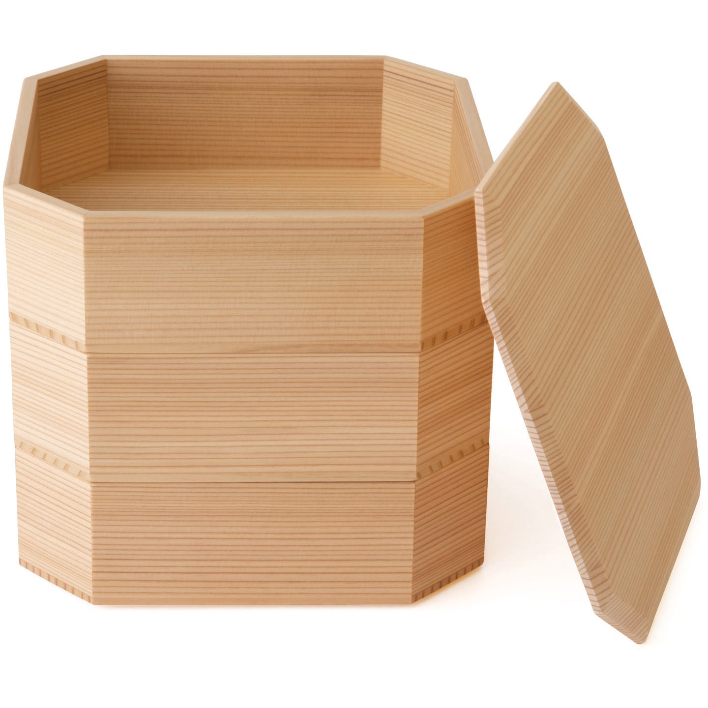 No.4780 隅切三段重(6.5寸/白木) 1組 大館工芸社 【通販モノタロウ】