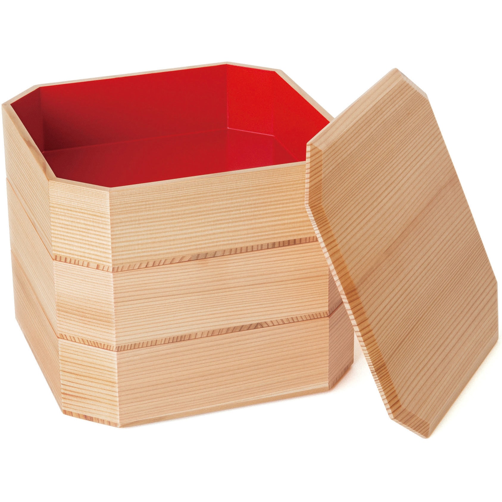 No.4770 隅切三段重(6.5寸/内朱) 1組 大館工芸社 【通販モノタロウ】