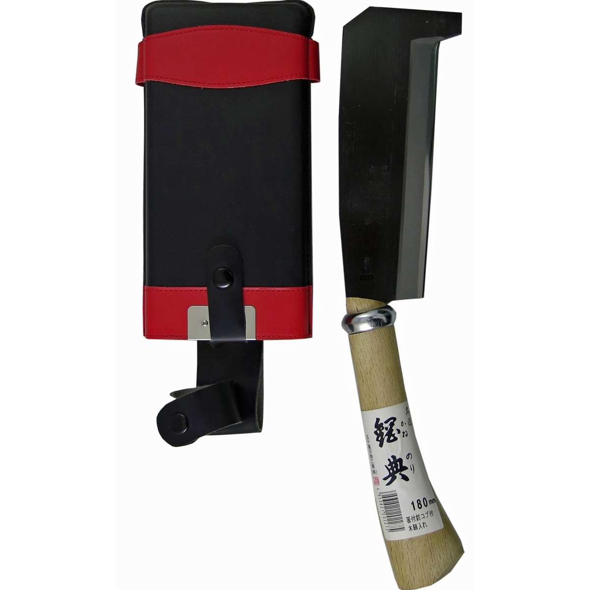 C-71 鋼付 箸付鉈 コブ柄 木鞘 鋼典 刃長180mm全長380mm  C-71
