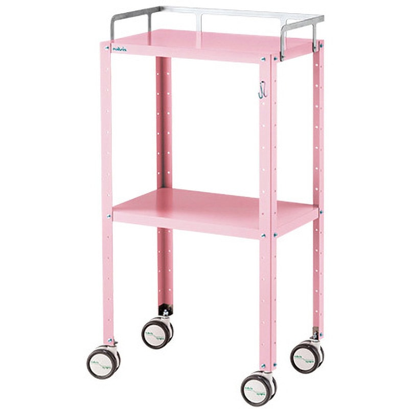 CSWR-2PF カラフルステンワゴン フック付き CSWR-2シリーズ ナビス(アズワン) ステンレス(アクリル焼付塗装) 組み立て式(要工具)