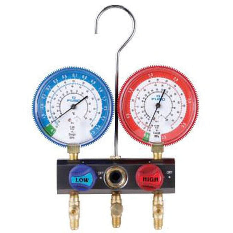 FS-702A-10 80Φゲージ付ボールバルブマニホールドキット A-Gas Japan(旧:FUSO) ホース無し   FS-702A-10