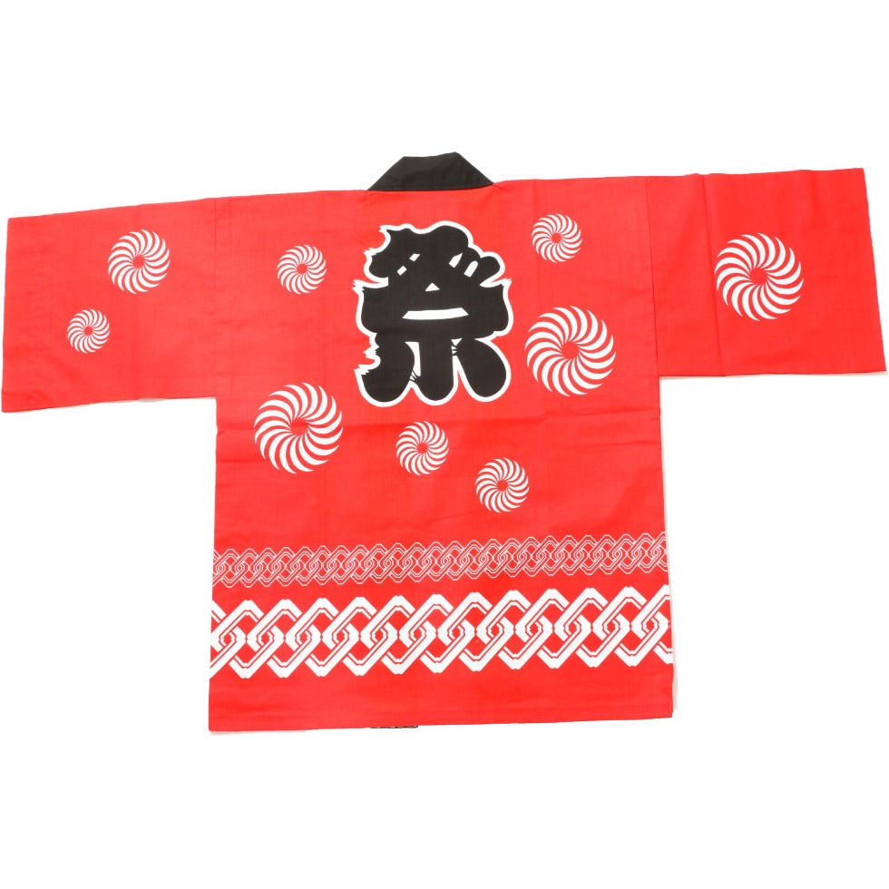 はっぴ　赤、青 楽天市場】ハッピ 祭 吉原つなぎ柄 不織布製 赤/青/白 イベント