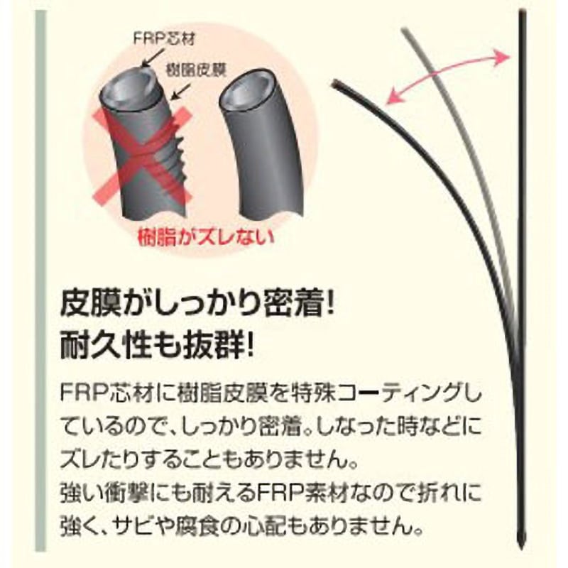 末松電子 支柱 227 FRPポール Φ14mm×長さ120cm 50本セット [ゲッターシステム用 電気柵 電柵 電気牧柵] no.227 FRPポール 1箱(50本) 末松電子製作所 通販モノタロウ