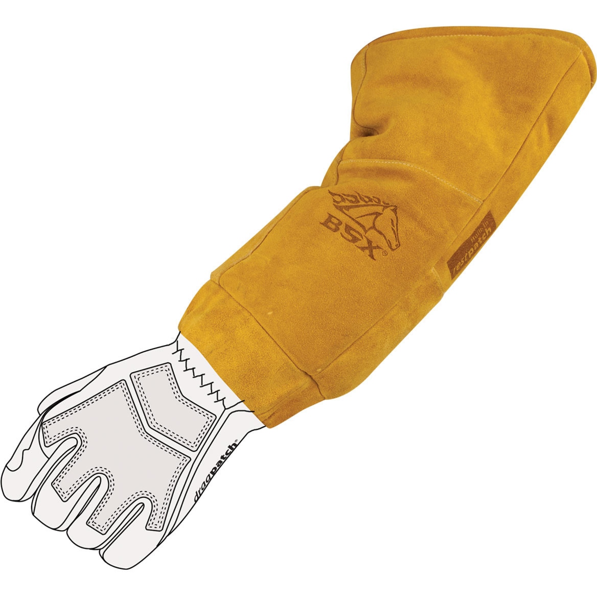 BX-EXT クッション素材入り牛漉き革腕カバー(左用) BX-EXT BSX イエロー色 フリーサイズ 5,998円
