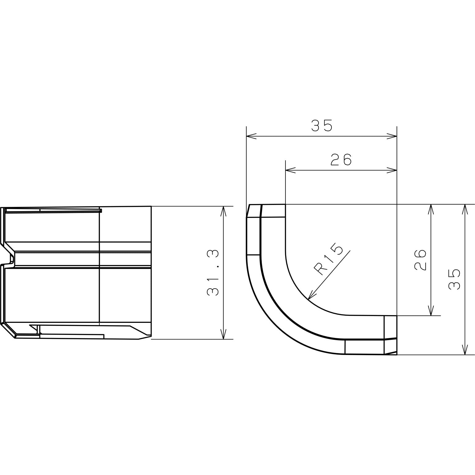 QPE124ARYMY 廻り縁4型 Rコーナーキャップ 1箱(10個) パナソニック(Panasonic) 【通販サイトMonotaRO】