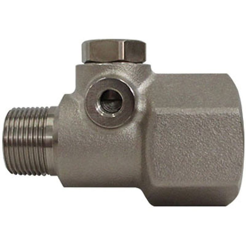 PAD-6FM STEEL NBR パージアダプタ インラインタイプ ねじ取付用 日東工器 使用圧力0～35MPa 作動油用 取付サイズ3/4  PAD-6FM STEEL NBR