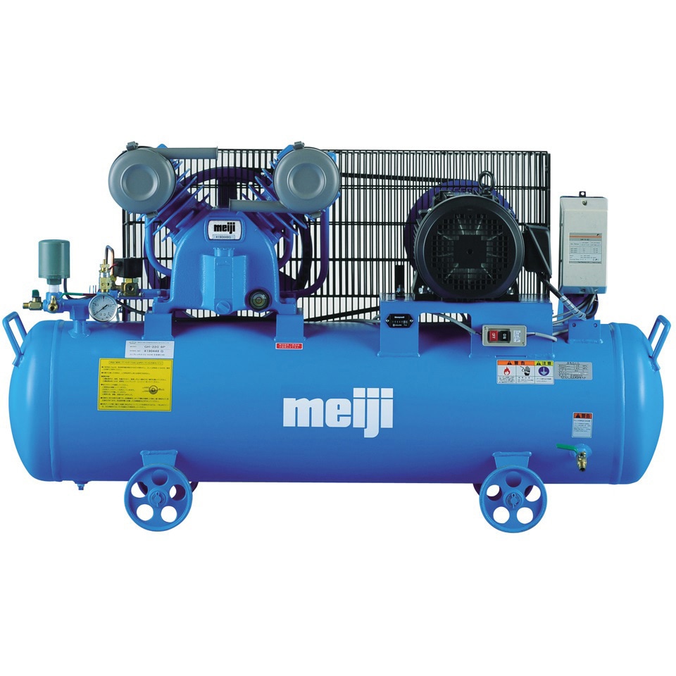 GH-22C 6P コンプレッサ 明治機械製作所 タンク容量80L 圧力開閉器式