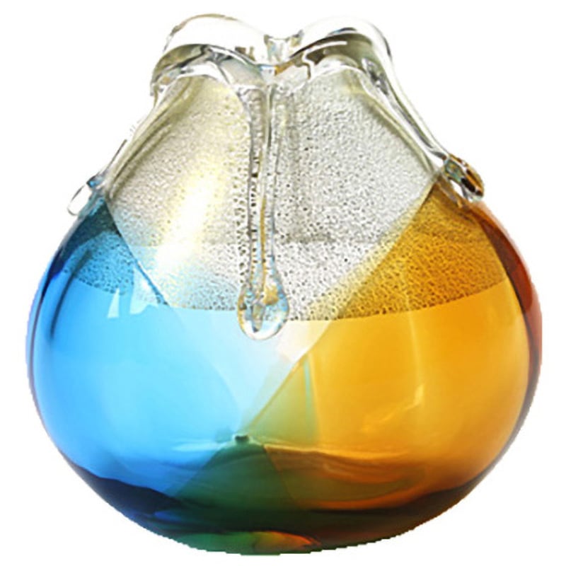 津軽びいどろ　花器　花瓶　津軽海峡　色ガラス　北洋硝子 (アデリア) 津軽びいどろ 花器 花瓶 津軽海峡 色ガラス 北洋硝子 (アデリア)