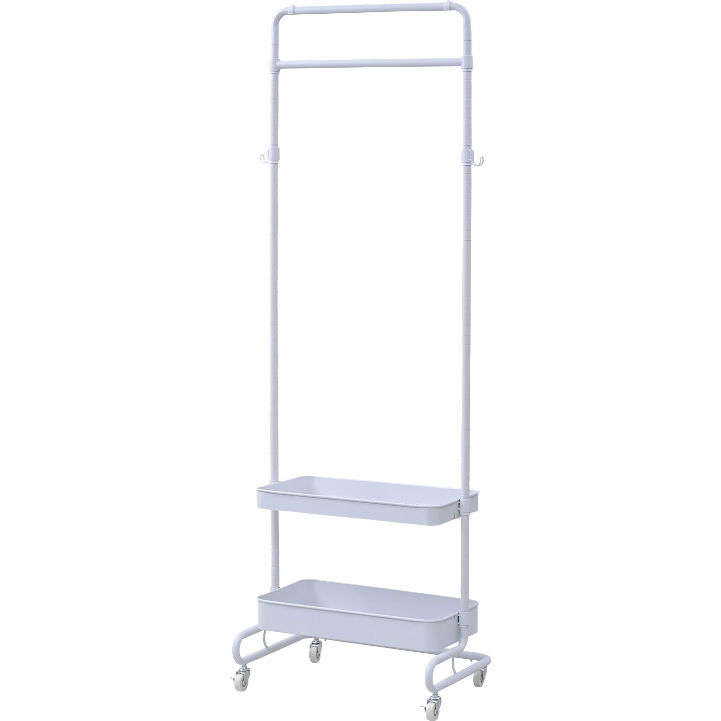 LTH-2BH(WH) バスケットトローリー ハンガーラック キャスター