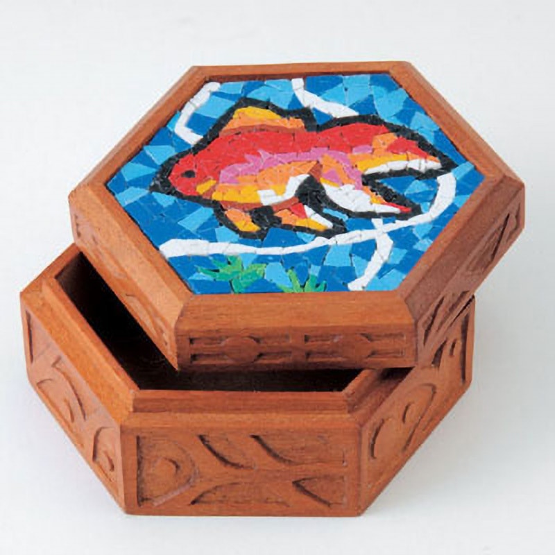 13521 マルチボックス六角箱 プラモザイク付 1個 アーテック[学校教材