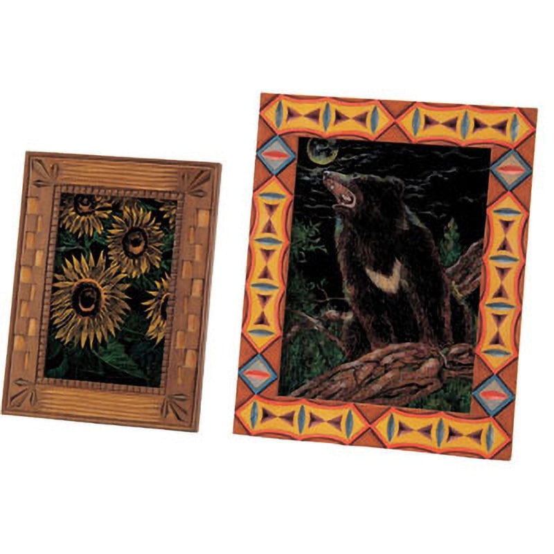 13546 アートガラス木彫額縁セット 小 1セット アーテック[学校教材