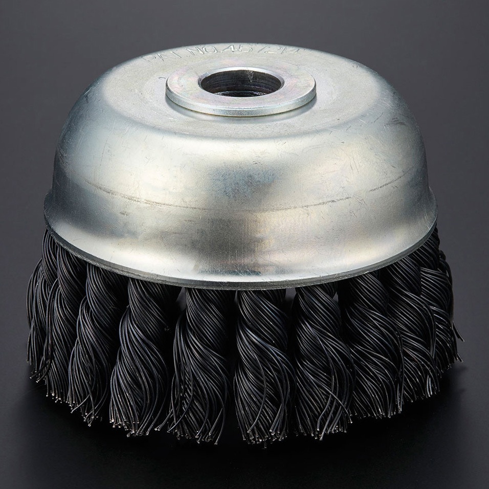 CHT-1202 鋼線ツイストカップブラシ 空気工具用 高島産業 外径120mm穴径22mm  CHT-1202 5,227円