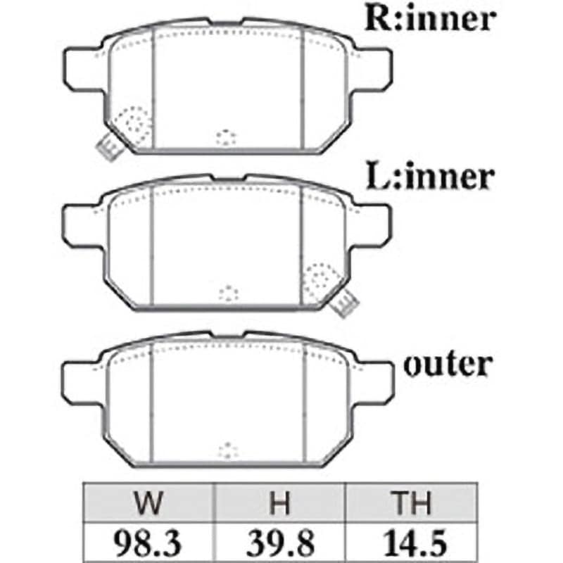 0823おまとめ品 EC-375131 ブレーキパッド(ECタイプ) DIXCEL(ディクセル) 1セット(4枚