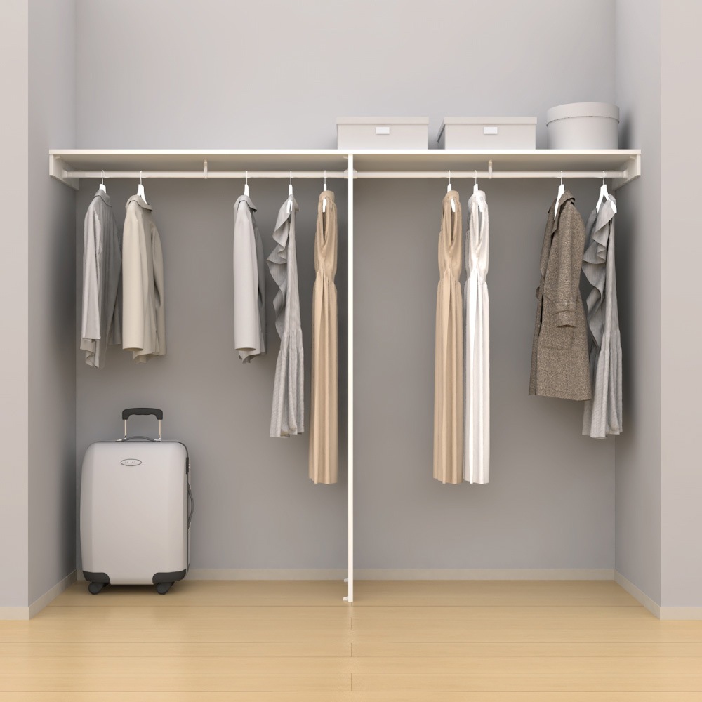 ノエル3 間口9尺 奥行450/600mm パイププラン 南海プライウッド 収納材