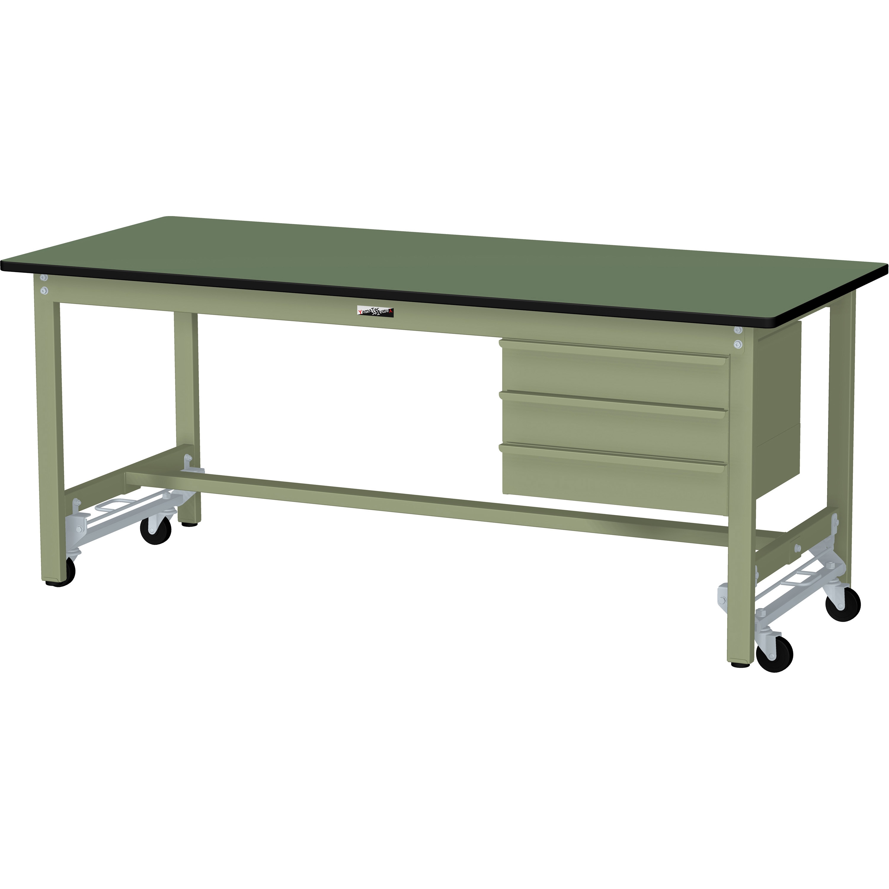 ヤマテック ワークテーブル300シリーズ ワンタッチ移動タイプ スチール天板 W1500×D750×H900mm ヤマテックアイボリー ■▼129-0735 SWSUH-1575-II 1台