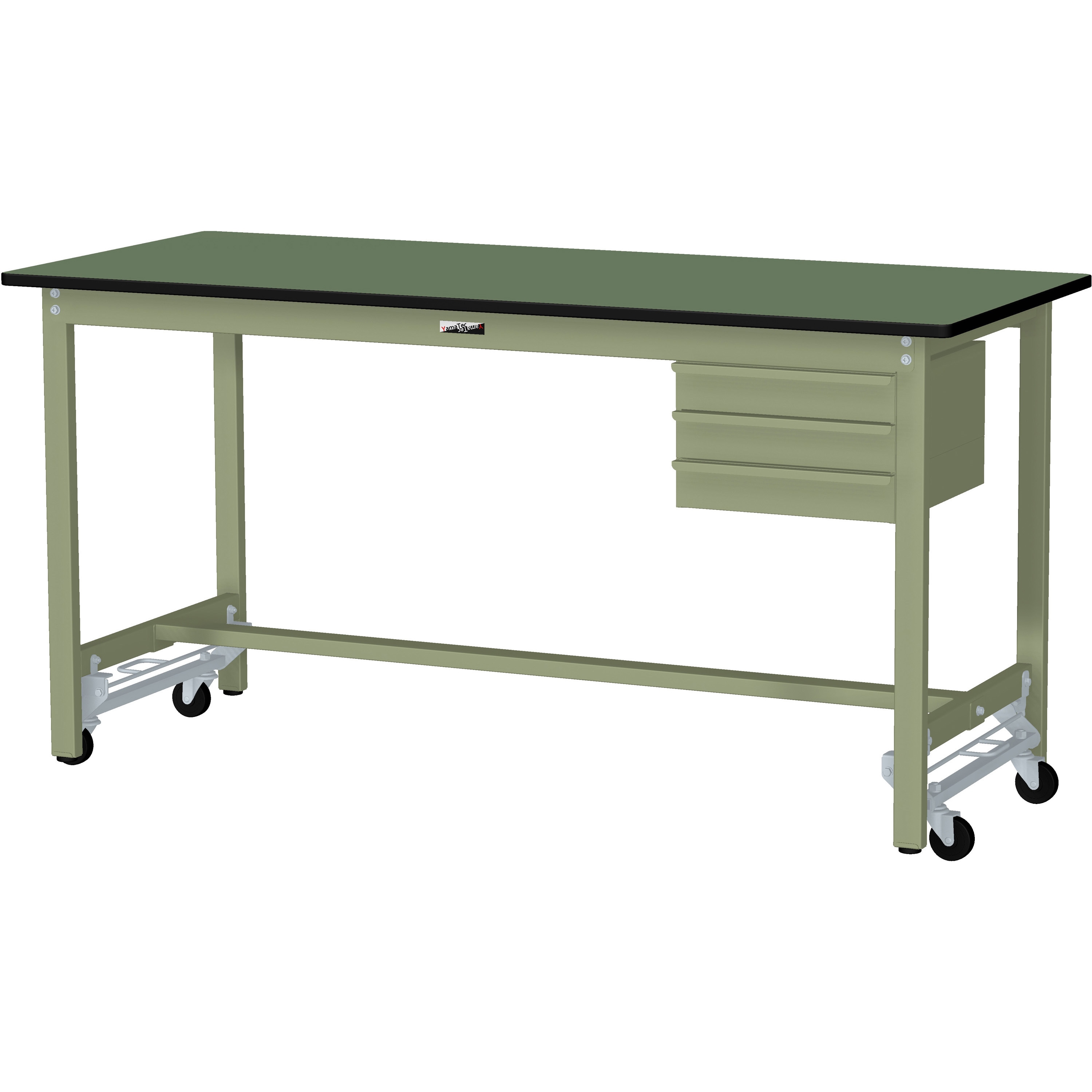 ヤマテック　ワークテーブル３００シリーズワンタッチ移動タイプＷ１５００×Ｄ９００×Ｈ７４０　　SWPU-1590-II　132-6019 SALE価格ヤマテック ワークテーブル300シリーズ ワンタッチ移動