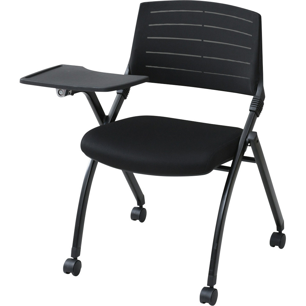 CNC-88MT(BK) ミーティングチェア メモ台付き キャスター付き 平行