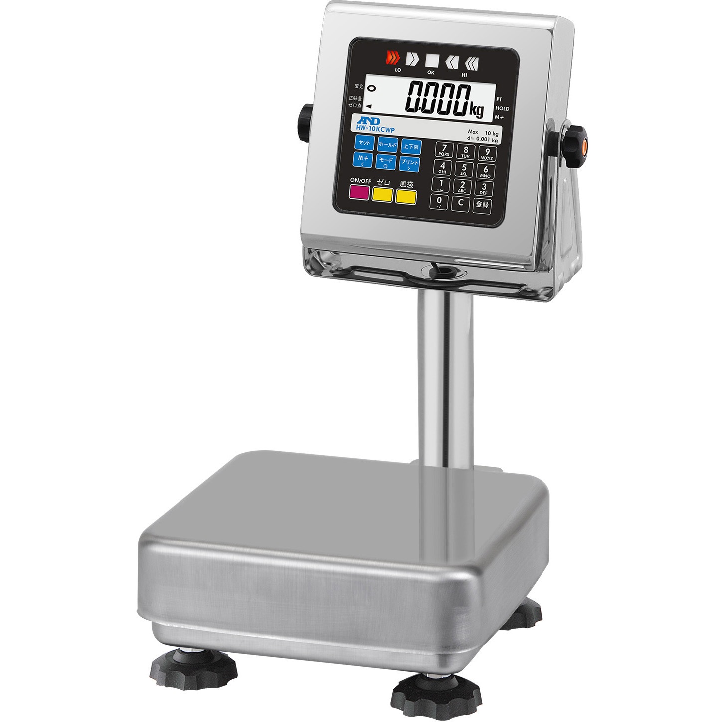 HW10KCWP-JA-00J00 (JCSS校正書類付) 防塵・防水デジタル台はかり HW-CWPシリーズ A&D ひょう量10kg JCSS校正