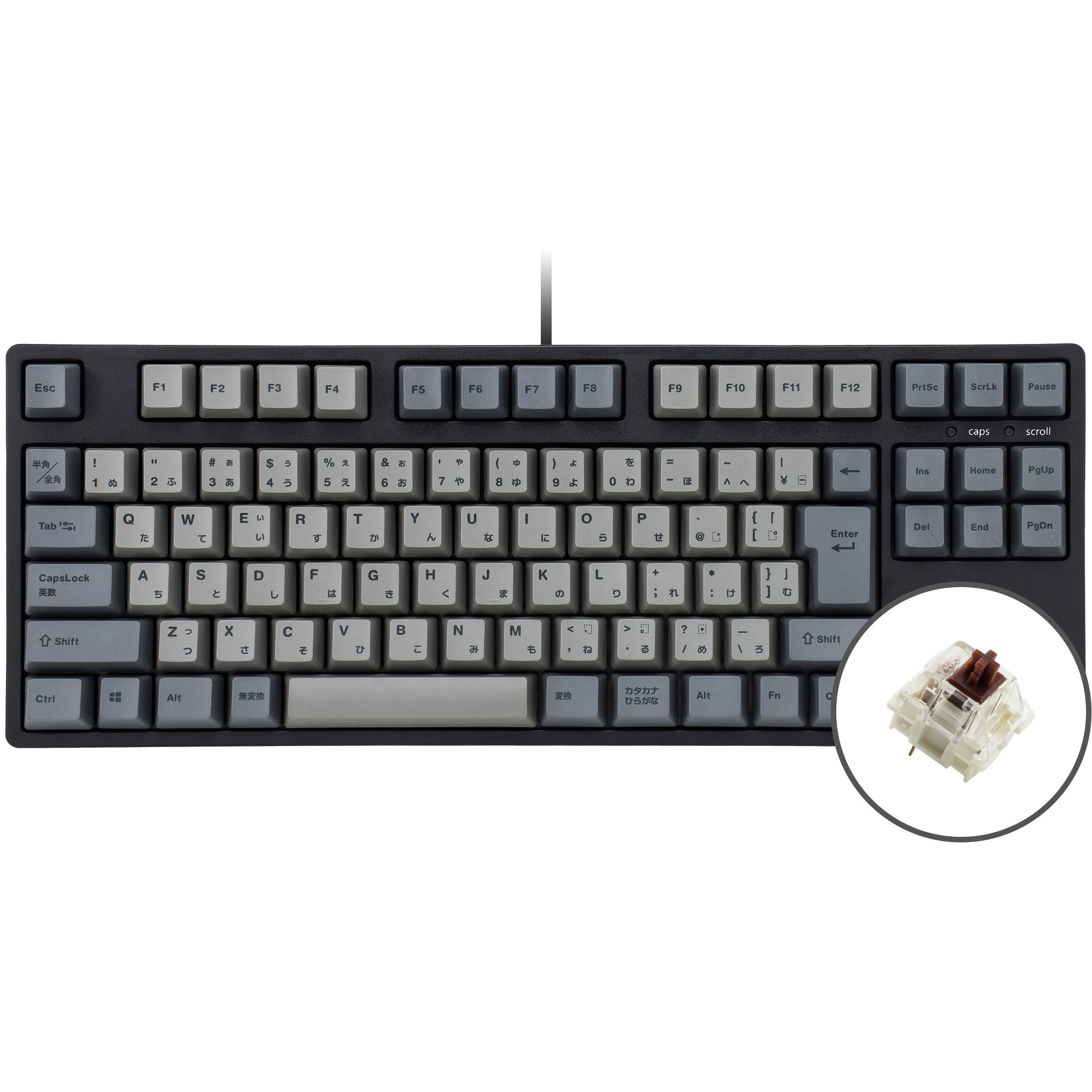 IK-CD87-G/BR-BK TKLサイズメカニカルキーボード 91列 茶軸(タクタイル) 1台 プリンストン 【通販モノタロウ】 13,075円