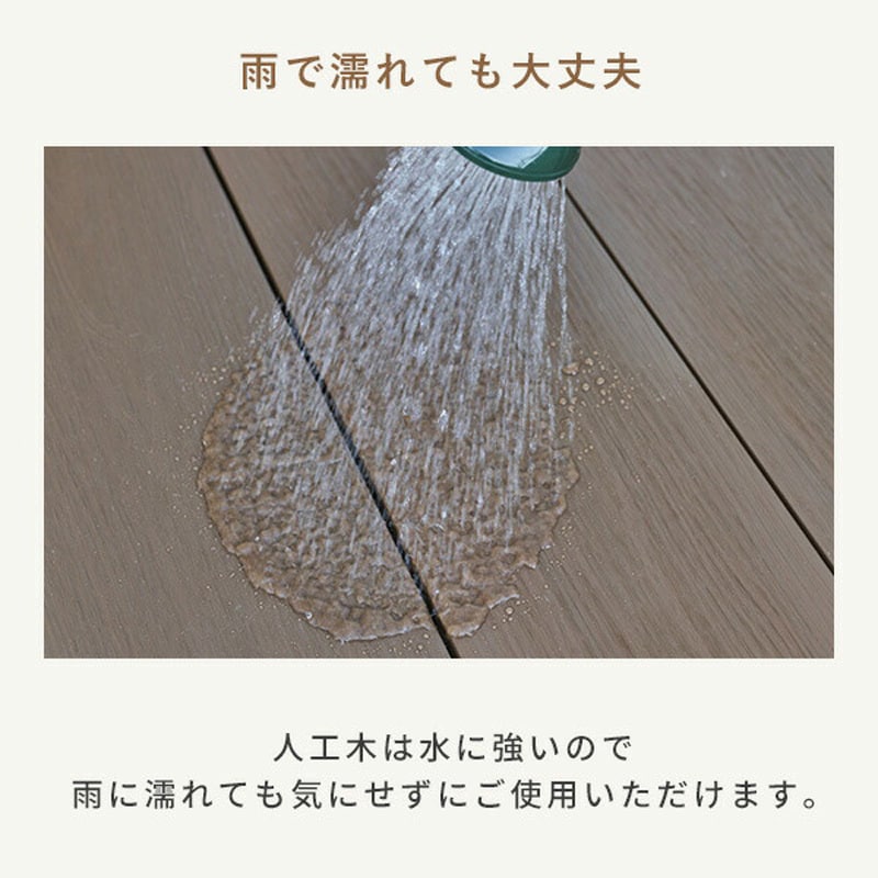 YJD-9090(DBR) 雨に強い人工木ウッドデッキ YAMAZEN(山善