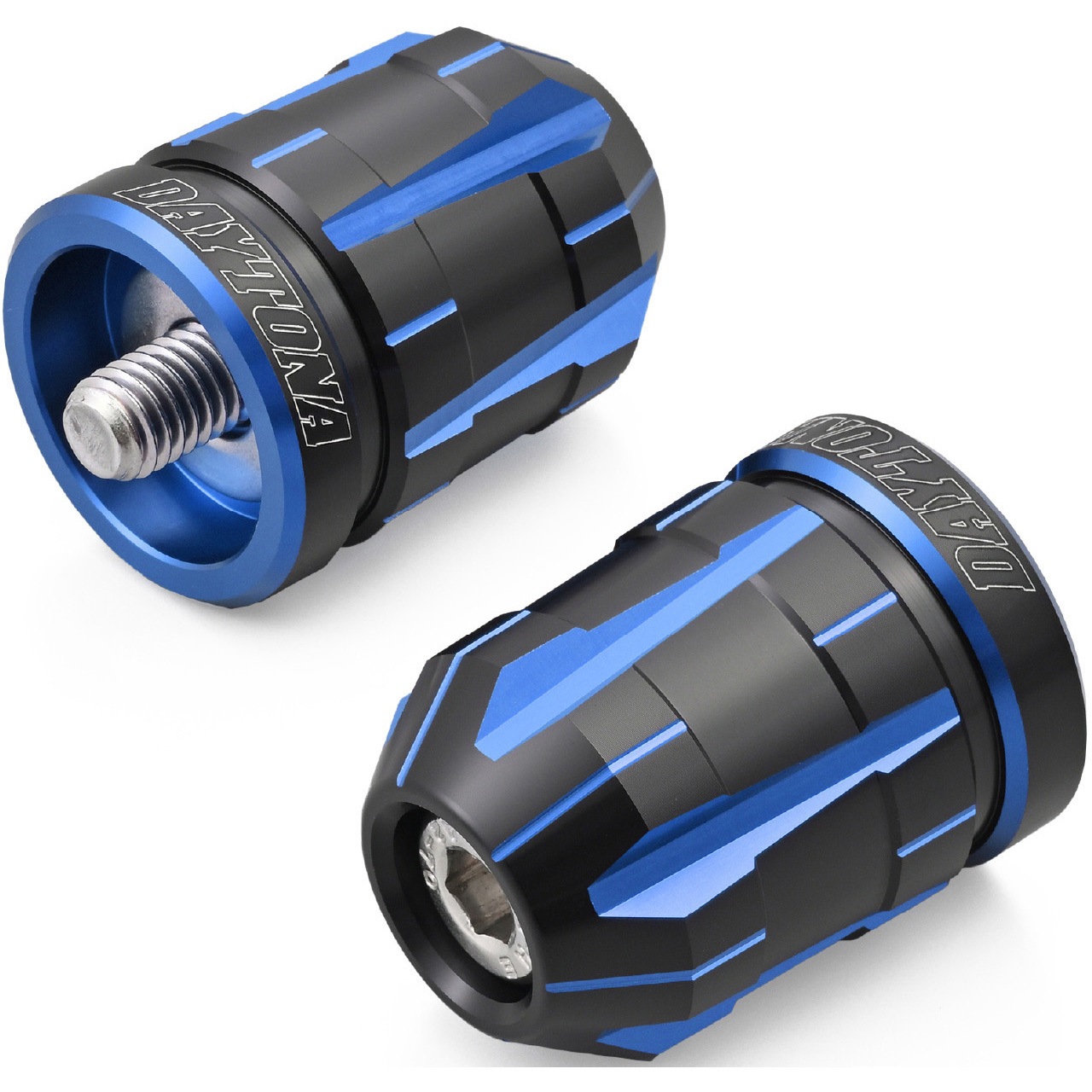 42207 PREMIUM ZONE(プレミアムゾーン) バーエンド TECHNO DAYTONA(デイトナ) カワサキ M8タイプ ブルー色  1セット