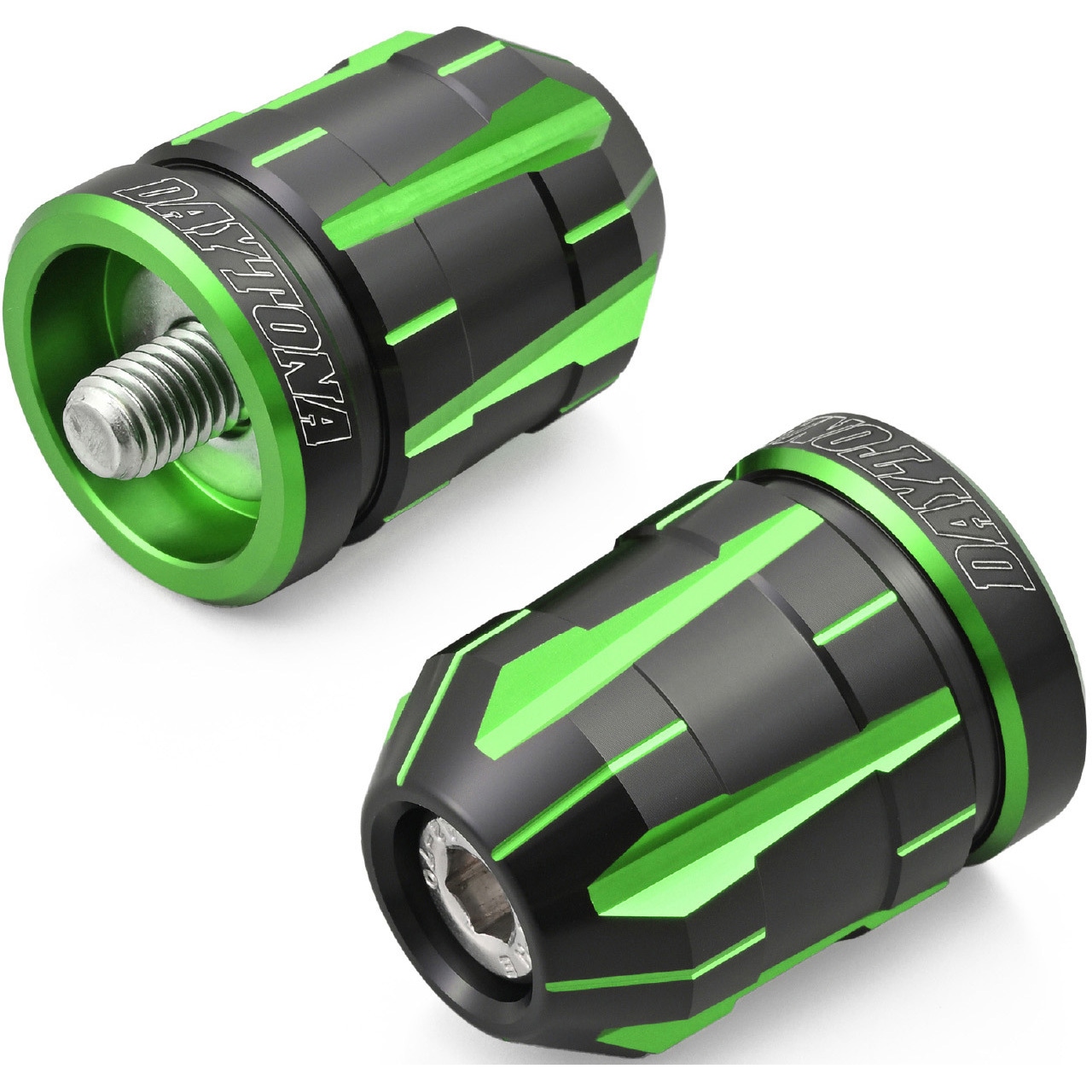 42209 PREMIUM ZONE(プレミアムゾーン) バーエンド TECHNO DAYTONA(デイトナ) カワサキ M8タイプ グリーン色  1セット