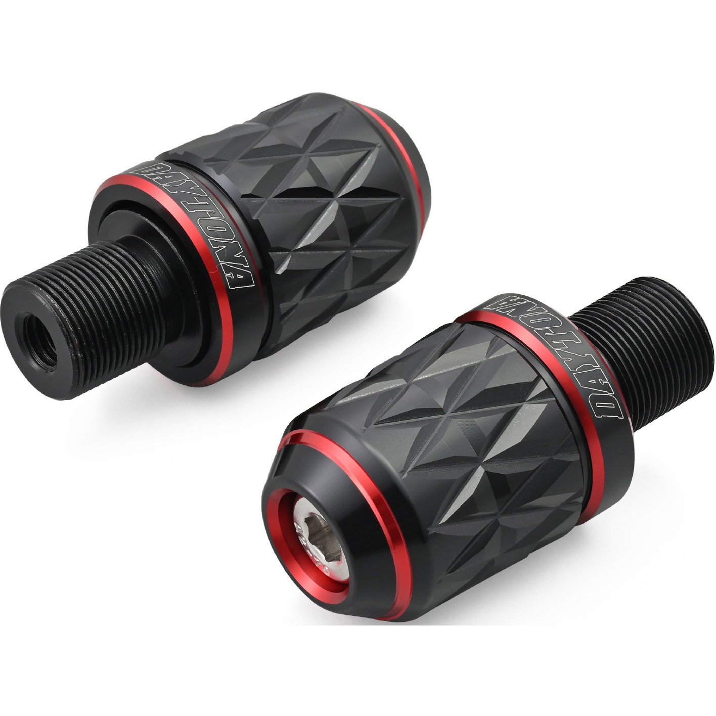 42608 PREMIUM ZONE(プレミアムゾーン) バーエンド KIRIKO DAYTONA(デイトナ) カワサキ M17タイプ レッド色  1セット