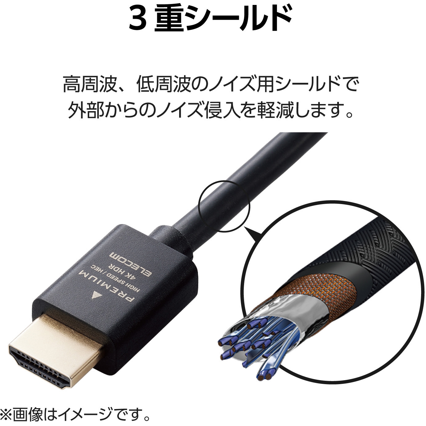 ECDH-HDP10BK HDMIケーブル <Ver2.0> プレミアム 4K2K(60Hz) 【Premium